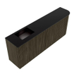 Mondiaz JOYA 111.6cm meuble de salle de bains - arrondi droit couleur Shadow - Vasque FAYE position Gauche 1 trou de robinet couleur Urban SW1421523
