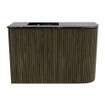 Mondiaz JOYA-DLUX 61.6cm toiletmeubel - ronding rechts kleur Shadow - Wastafel FAYE positie Links 1 kraangat kleur Lava. SW1422861