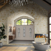Mondiaz Aivy ensemble de meuble de salle de bains - 120x45x50cm - 1 trou de robinet - 1 vasque talc Solid surface - Gauche - 2 tiroirs - Avec miroir - Mélamine Mocha SW892423