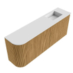 Mondiaz JOYA 101.6cm toiletmeubel - ronding links kleur Oak - Wastafel FAYE positie Rechts 1 kraangat kleur Talc. SW1421173