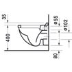Duravit Philippe Starck 3 Compact wandcloset diepspoel met Wondergliss wit 0314358