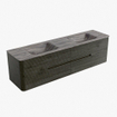 Mondiaz CIRO-DLUX Ensemble de meubles de salle de bains - 180x45x50cm - Vasque solid surface Sombra - 2 lavabos Double - 2 trous de robinetterie - 4 tiroirs - Shadow SW1532785