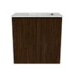 Mondiaz JOYA-DLUX Meuble de toilette 40cm - couleur Walnut - Vasque FAYE position Droite 1 trou de robinet couleur Opalo SW1422535
