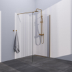 Brauer Season Douche à l'italienne - 120x200cm - verre clair - Doré SW1039020