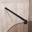 BRAUER Orion Paroi de douche à l'italienne - 90x200cm - verre bronze - revêtement en verre - Noir Mat SW1476020
