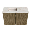 Mondiaz JOYA-DLUX Meuble de salle de bains 60cm - couleur Dusk - Vasque FAYE position Gauche Sans trou de robinet couleur Frappe SW1423044