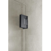Fortifura Galeria Cabine de douche – 100x100x200 cm – charnières, poignée et barre de stabilisation – verre de sécurité 8 mm clair strié – finition gunmetal brossé (anthracite) SW1222348