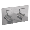 Brauer Chrome Edition douche thermostatique à effet pluie encastrée set de boutons 63 20cm pommeau de douche bras mural courbé barre de douche à main flexible de douche intégré barre coulissante chrome SW925545