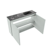 MONDIAZ TURE-DLUX Meuble toilette - 80cm - Greey - EDEN - vasque Lava - position droite - 1 trou de robinet SW1103791