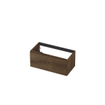 INK Wastafelonderkast - 90x45x40cm - 1 lade - greeploos - met houten keerlijst - MDF - Chocolate SW493660