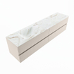MONDIAZ VICA-DLUX Ensemble meuble de salle de bains - 200cm - sous-meuble linen - 4 tiroirs - lavabo encastré cloud gauche - 1 trou de robinet - version haute 60cm - frape SW1088991