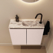 MONDIAZ TURE-DLUX Meuble WC 60cm Rosee. Lavabo EDEN Glace position droite. Avec 1 trou de robinet. SW1103479
