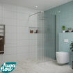 FugaFlow Eccelente Vetro Douche à l'italienne - 100x200cm - verre nervuré - Gunmetal brossé SW1124484