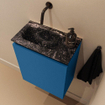 MONDIAZ TURE-DLUX meuble WC 40 cm Jeans. Lavabo EDEN Lava position gauche. Sans trou de robinet. SW1103822