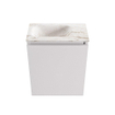 MONDIAZ TURE-DLUX Meuble toilette - 40cm - Cale - EDEN - vasque Frappe - position gauche - 1 trou de robinet SW1102669