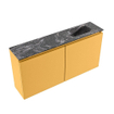 MONDIAZ TURE-DLUX Meuble toilette - 100cm - Ocher - EDEN - vasque Lava - position droite - 1 trou de robinet SW1103889