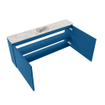 MONDIAZ TURE-DLUX Meuble toilette - 120cm - Jeans - EDEN - vasque Glace - position centrale - sans trou de robinet SW1103312