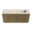 Mondiaz JOYA-DLUX 90cm meuble de salle de bains - couleur Dusk - Vasque FAYE position Droite Sans trou de robinet couleur Nata. SW1425925