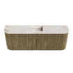Mondiaz JOYA-DLUX 113.2cm toiletmeubel - ronding links en rechts kleur Dusk - Wastafel FAYE positie Midden Zonder kraangat kleur Frappe. SW1423127