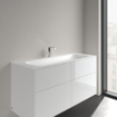 Villeroy & Boch Finion Lavabo-console - 1200 x 500 x 160 stone white mat (blanc) CeramicPlus - avec trop-plein dissimulé - non poli SW209581