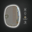 Arcqua Loft Miroir - 65x80cm - ovale - vertical - LED avant SW1223218