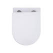 Aloni Pro Toilet suspendu - 36x49x32cm - chasse d'eau tourbillonnante - sans rebord - avec abattant - softclose - quick release - compact - blanc brillant SW1446222