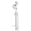 GROHE Rainshower SmartActive 130 Glijstangset - 60cm - ronde handdouche - 3 straalsoorten - gladde doucheslang - met zeepschaal - chroom SW472427