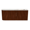 Mondiaz JOYA-DLUX 101.6cm toiletmeubel - ronding links kleur Ruby - Wastafel FAYE positie Rechts 1 kraangat kleur Frappe. SW1423508