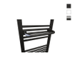 Sanicare Barre porte-serviettes - 35cm - radiateurs design - noir mat SW1204263