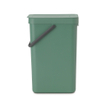 Brabantia Sort & Go Afvalemmer - 16 liter - hengsel - met beugel - fir green SW1117367