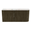 Mondiaz JOYA-DLUX 91.6cm toiletmeubel - ronding rechts kleur Shadow - Wastafel FAYE positie Links 1 kraangat kleur Frappe. SW1422733