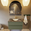 Mondiaz VICA-DLUX Ensemble de meuble de salle de bain - 80cm - meuble sous-vasque armée - 2 tiroirs - lavabo encastré nuage milieu - 1 trou de robinet - version haute 60cm - lave SW1086710