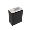 MONDIAZ TURE-DLUX Meuble toilette - 40cm - Urban - EDEN - vasque Glace - position droite - 1 trou de robinet SW1103096