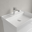 Villeroy & Boch Collaro lavabo - 60x47cm - sans trop-plein 1 trou de robinet ceramic+ stone white SW358312