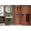 Hansgrohe Xarita Lite S Miroir - 70cm - rond - éclairage led - interrupteur mural - noir mat SW1165032