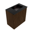 Mondiaz JOYA 40cm toiletmeubel - kleur Walnut - Wastafel FAYE positie Rechts 1 kraangat kleur Urban. SW1421303