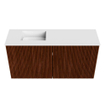 Mondiaz JOYA 80cm meuble de toilette - couleur Ruby - Lavabo FAYE position Gauche Sans trou de robinet couleur Talc. SW1421739
