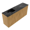 Mondiaz JOYA-DLUX 90cm meuble de toilette - couleur Chêne - Vasque FAYE position Gauche Sans trou de robinet couleur Lava SW1422071