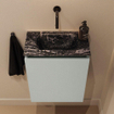 MONDIAZ TURE-DLUX Meuble toilette - 40cm - Greey - EDEN - vasque Lava - position centrale - sans trou de robinet SW1103812