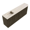 Mondiaz JOYA-DLUX 111.6cm toiletmeubel - ronding rechts kleur Shadow - Wastafel FAYE positie Links 1 kraangat kleur Meli. SW1424921
