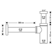 Differnz Sifon Wastafel design mat chroom SW705516