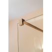 Fortifura Galeria Douche à l'italienne mi-hauteur - 110x80cm - verre strié - 8mm - nano - avec profil et barre de renfort - cuivre brossé PVD (Cuivre) SW1248276