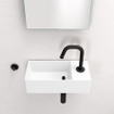 Clou New Flush 3 fontein 35x18cm voorbewerkt kraangat aluite Wit mat SW106245