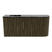 Mondiaz JOYA-DLUX 91.6cm toiletmeubel - ronding rechts kleur Shadow - Wastafel FAYE positie Links Zonder kraangat kleur Lava. SW1422880