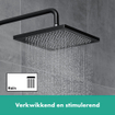 Hansgrohe vernis douche de tête 23x17cm ecosmart noir mat SW651709