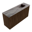 Mondiaz JOYA-DLUX 80cm meuble de salle de bains WC - couleur Walnut - Vasque FAYE position Droite 1 trou de robinet couleur Sombra. SW1424711