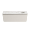 MONDIAZ TURE-DLUX Meuble toilette - 120cm - Linen - EDEN - vasque Ostra - position droite - sans trou de robinet SW1104939