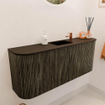 Mondiaz JOYA Meuble de salle de bains 103,2cm - arrondis gauche et droite couleur Shadow - Vasque FAYE position Milieu 1 trou de robinet couleur Urban SW1421529