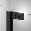 Sealskin Inc. Cabine de douche quart de cercle en deux parties 90x90x200cm verre de sécurité clair 8mm avec traitement anticalcaire noir mat SW771704