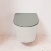MONDIAZ LAVIE wandclosetpack - 36x53cm - diepspoel - rimless - Linen (offwhite) - softclose - quick-release - toiletzitting - Smoke (grijs) SW1208731